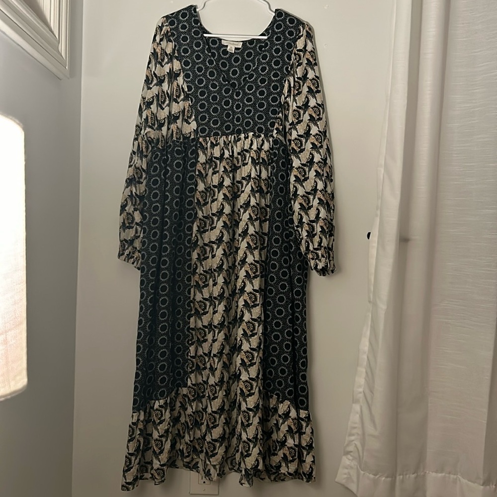 Mixed print Treasure and Bond maxi dress